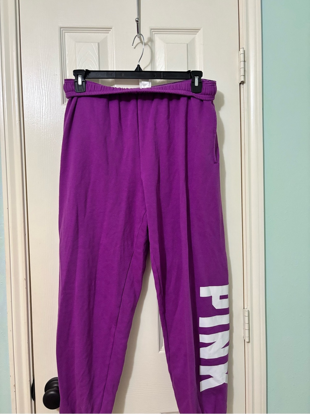 PINK Victoria's Secret Purple Logo Jogger Sweatpants